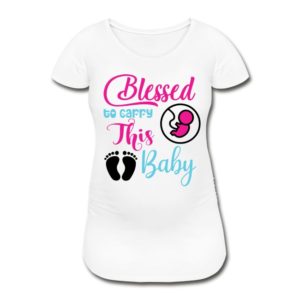 Schwangerschafts T-Shirt „Blessed to carry this baby“