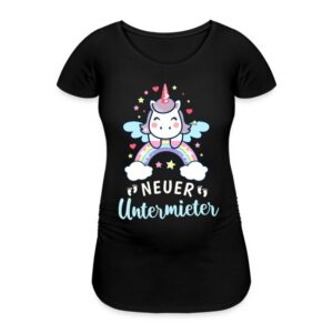 Schwangerschafts T-Shirt „Neuer Untermieter“ (Einhorn-Motiv)